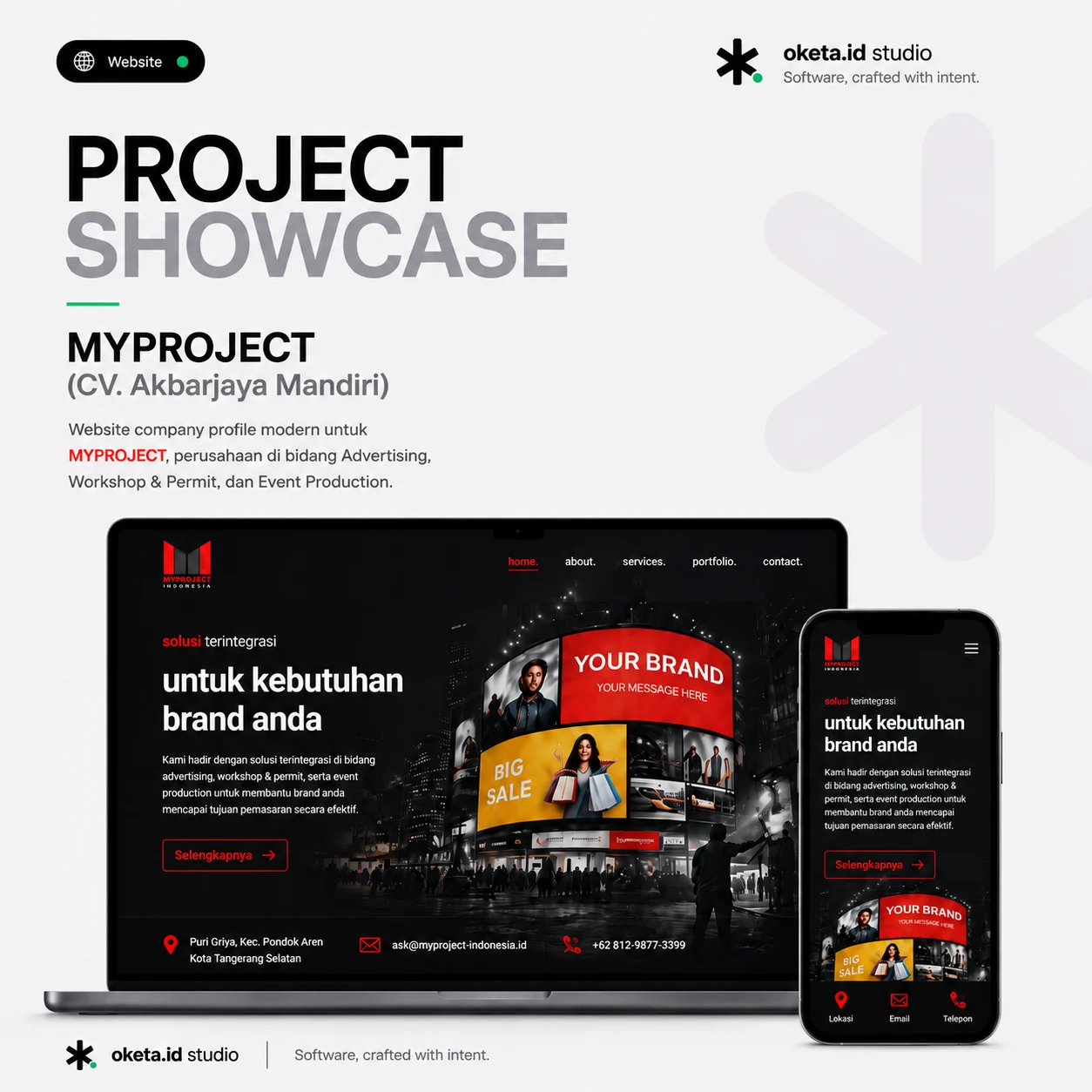 Jasa Pembuatan Website MyProject (CV. Akbarjaya Mandiri) Lombok 1